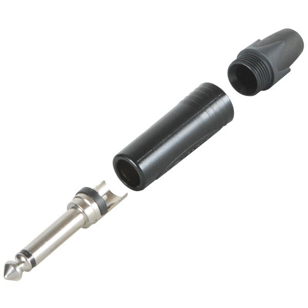 Main product image for Neutrik NP2X-BAG Plug 1/4" Mono Black/Silver 092-318